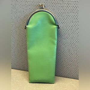Kate Spade “Wink Wink” Kiss-Lock Eyeglasses/Coin Pouch Case (Green)